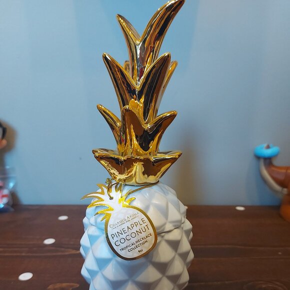 Charmed Aroma Pineapple Glass Candle Holder - Empty - Picture 3 of 4